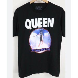 QUEEN "We Will Rock You" Black T-Shirt Sz Small